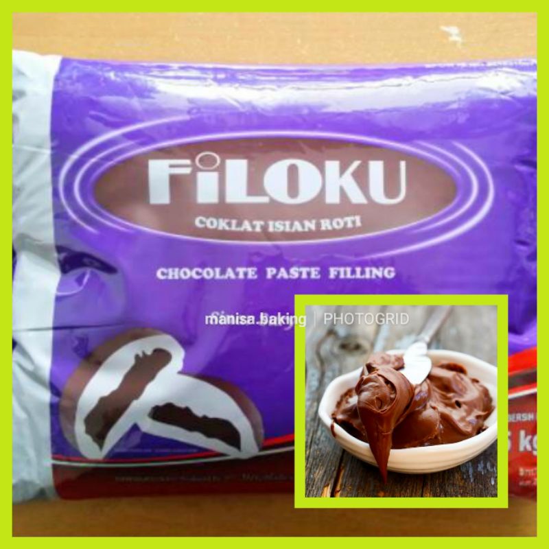 

[MAREM] FILOKU CHOCO FILLING 1 KG CHOCOLATE FILLING SELAI SAOS COKLAT SAUS ISIAN ROTI COKELAT