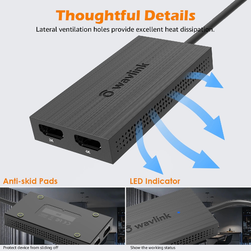 WAVLINK WL-UG7602HC - USB 3.0 to HDMI Dual Display Adapter