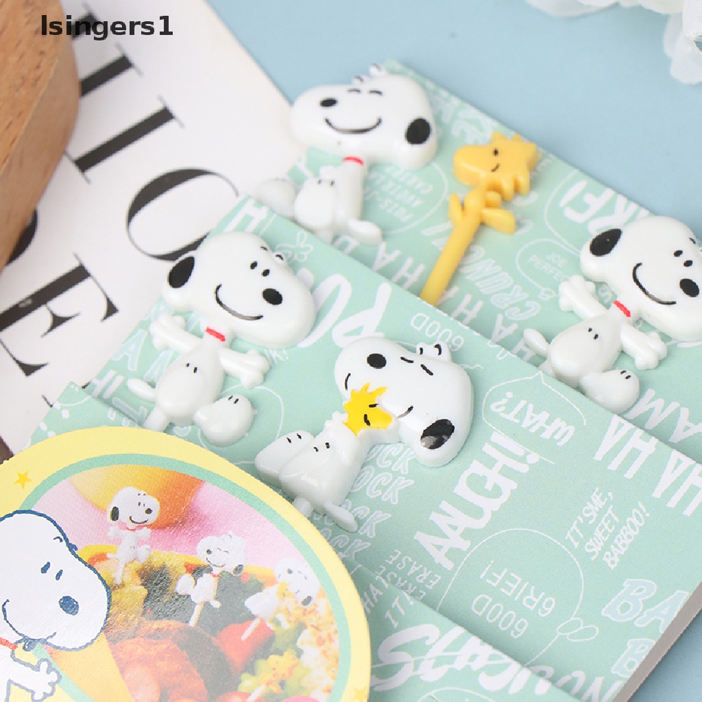 (lsingers1) 8pcs Garpu Buah / Kue / Dessert Mini Desain Kartun Hewan Untuk Anak