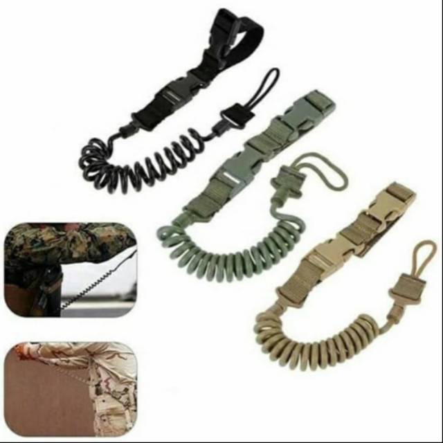 TALI PENGAMAN / GANTUNGAN LANYARD PISTOL SPRING SPIRAL BELT