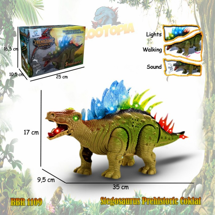 Diskon Spesial Stegosaurus Dinosaurus Mainan Anak Bisa Berjalan Dan Bersuara Bro1109 Terbaru
