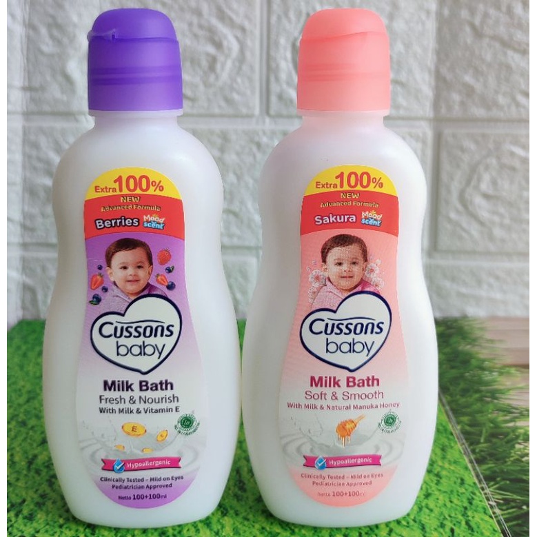 Cusson Baby Milk Bath/hair and body wash/sabun /shampo mandi cair bayi 200Ml
