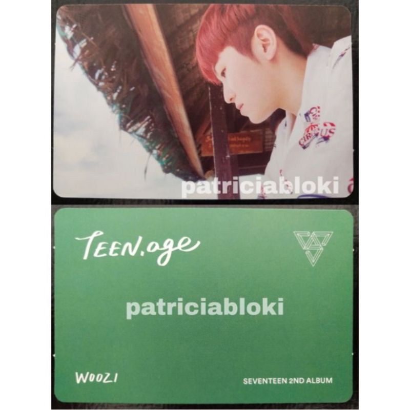 Official Photocard Seventeen Woozi Lee Jihoon Pc Teen Age Green Ver TA TeenAge Album Svt White Orang
