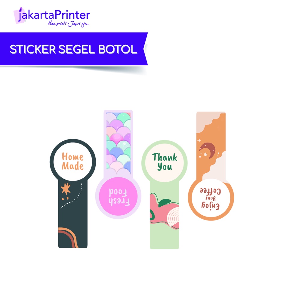 CETAK STICKER SEGEL BOTOL DAN TOPLES