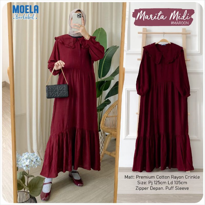 MARITA MIDI DRESS RAYONu