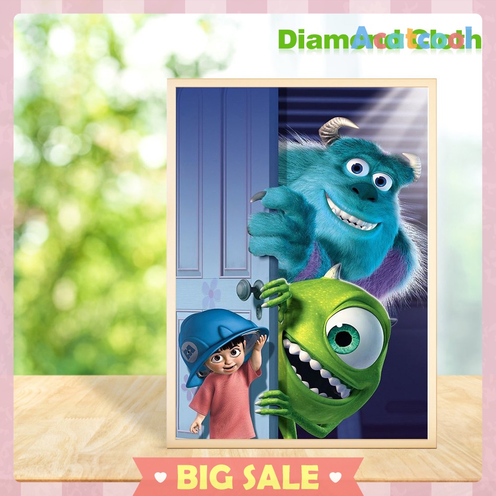 5D DIY Full Drill Diamond Painting Monsters Inc Cross Stitch Mosaic Kits