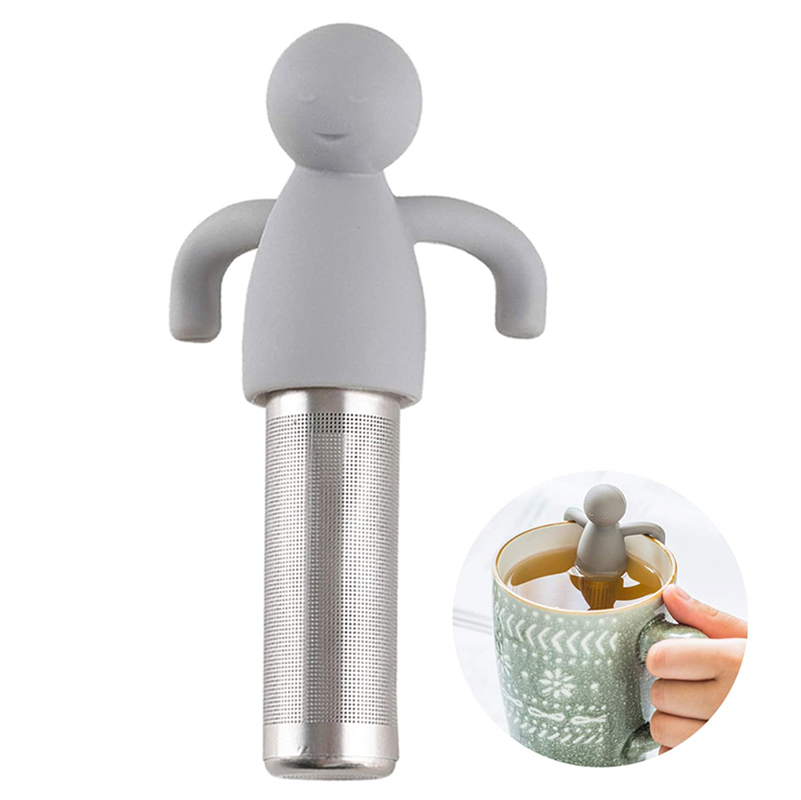 Cute Mister Silicone Teapot Tea Strainer / Little Man People Tea Infuser Filter / Brewing Making Teapot Strainer