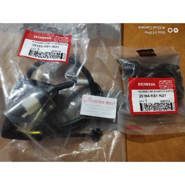 Rumah Saklar Kanan Starter BEAT STREET Asli AHM 35164-K81-N30 dan 35165-K81-N31