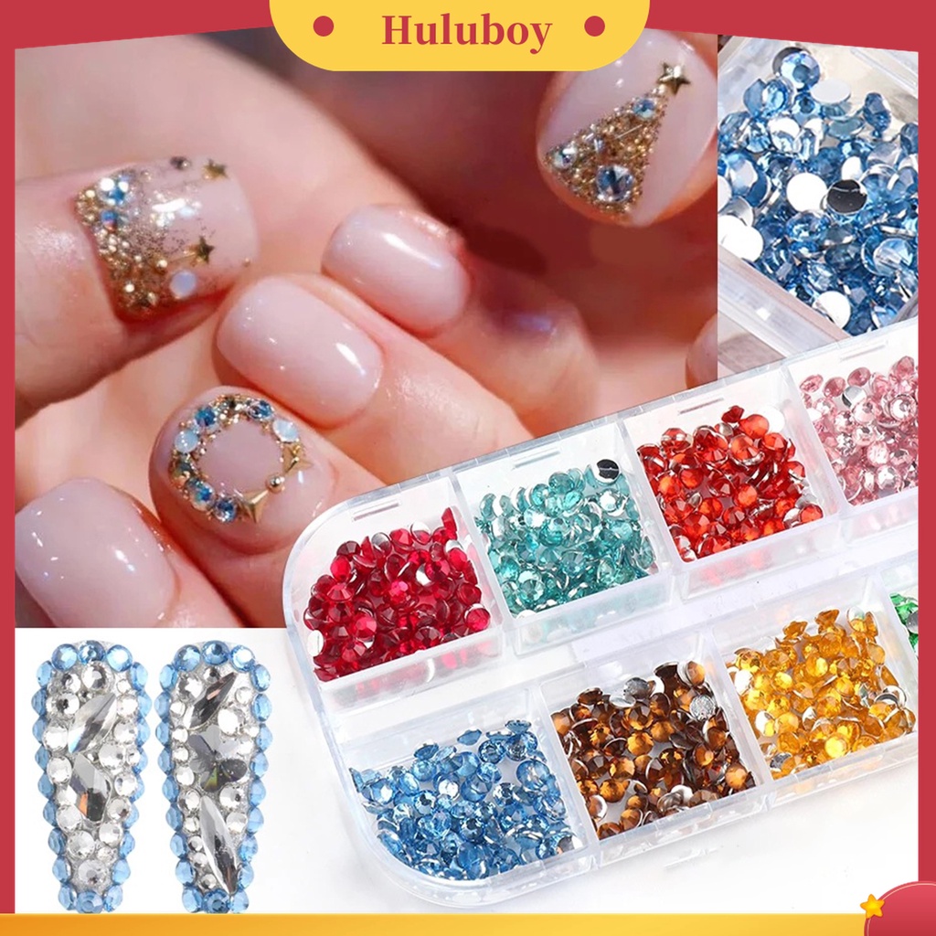 Huluboy Huluboy♡ Berlian Imitasi 3D Ukuran 3mm Untuk Dekorasi Nail Art