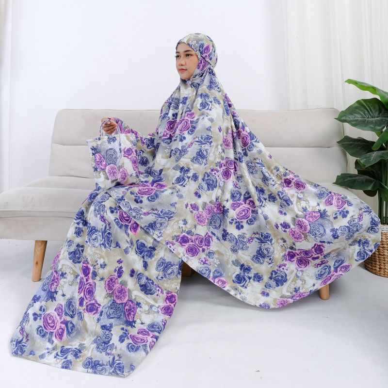 MUKENA RAYON BALI (Bisa COD/Bayar ditempat) MUKENAH TRAVELING PREMIUM MOTIF BUNGA TIE DYE ELMEERA AYESHA NASHMIA MUKENA DEWASA SOLO