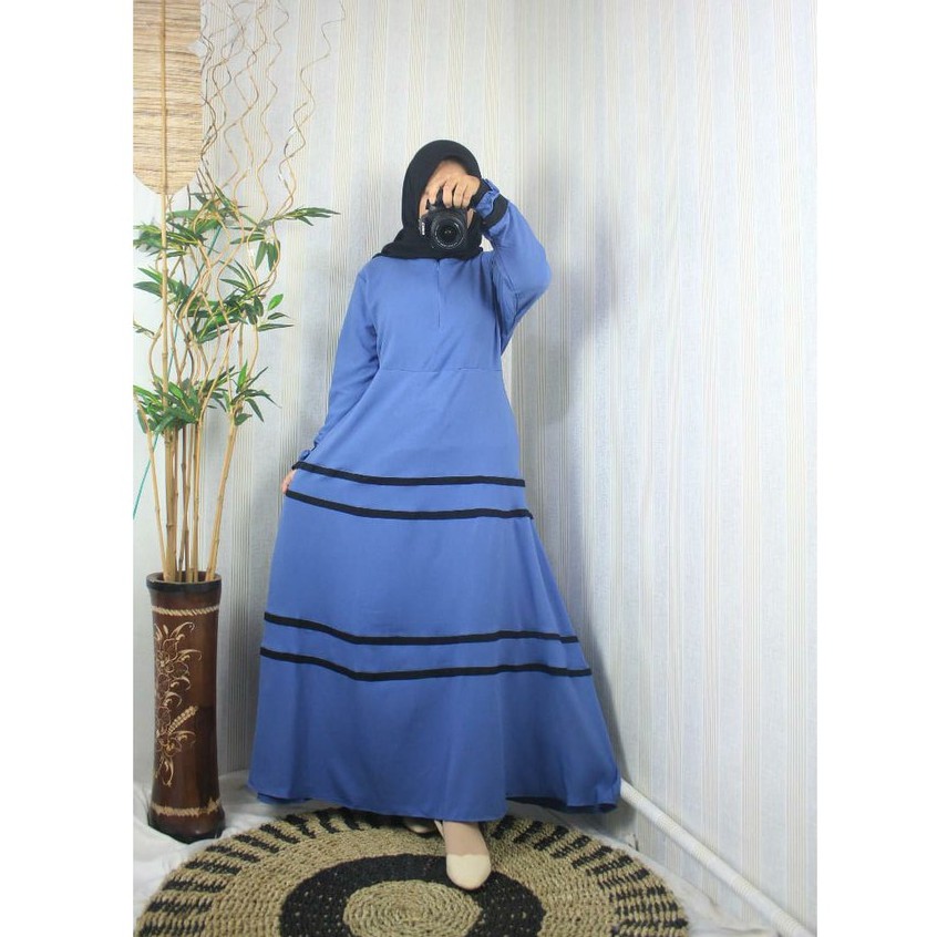 Gamis premium Itycrepe size L xxl jumbo big FAZWA Busana Muslim Wanita Syari modis baju uslim mrah adem original