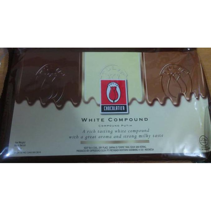 

31.87-Kue- Tulip White Compound Chocolate 1 Kg -Terlengkap-Termurah-Dijamin.