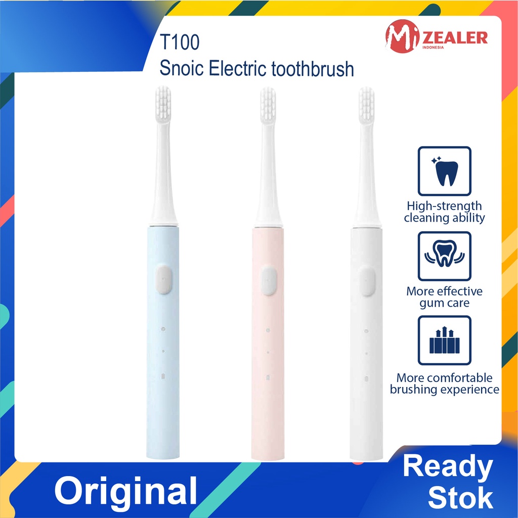 Electric Toothbrush Sikat Elektrik Waterproof Sonic T100 USB