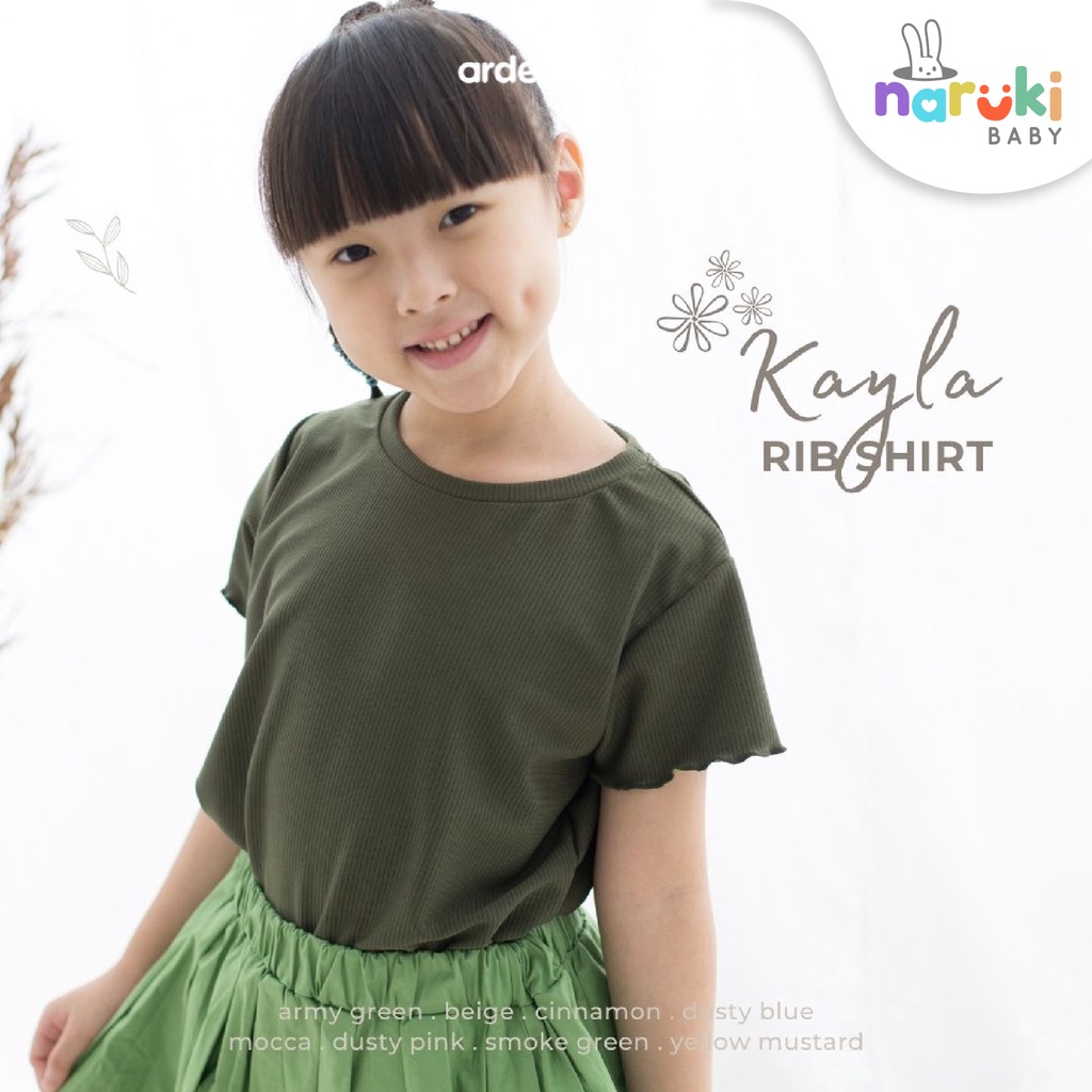 Ardenleon Girls Kayla Rib Shirt 3L/4L/5L (4-7yrs) Arden Leon Baju Atasan Anak Perempuan