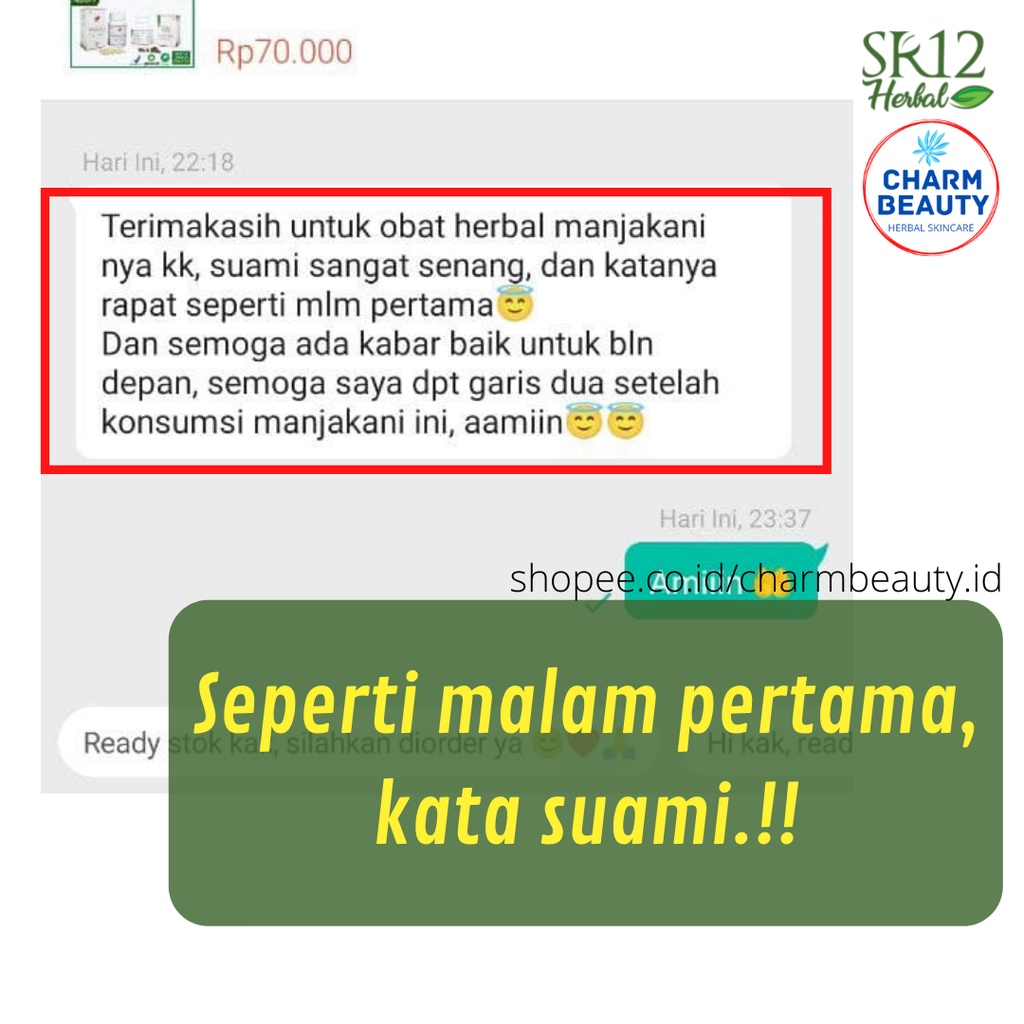 Manjakani SR12 Obat Keputihan Bau tak Sedap Yg Paling Ampuh Gatal dan Bau Merapatkan Miss V Kembali Perawan BPOM Vagina Mis V Lancar Haid Herbal Ori 100%