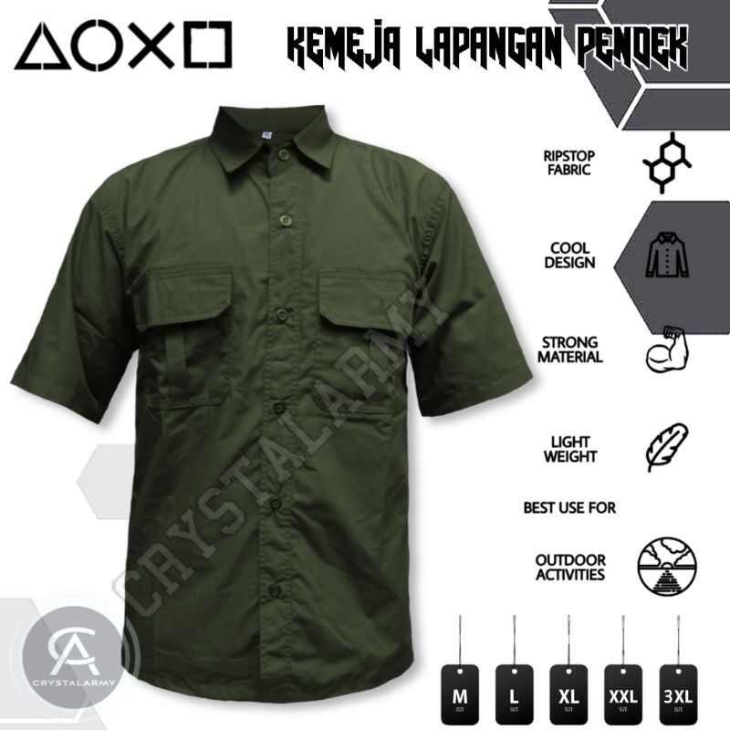 COD Kemeja PDL Lapangan / Kemeja seragam PNS / Baju Kerja atasan pdh pns / Tactical Hiking Gunung Safety Lengan Pendek