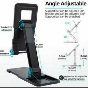 New Folding Desktop Phone Holder L305 Stand Holder Hp HD23 warna Random