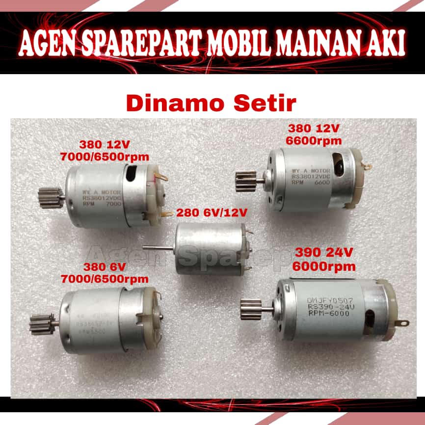 SMMA || DINAMO STIR TYPE 390/390 KECIL DINAMO GEARBOX STIR 6VOLT/12VOLT/24VOLT MOBIL MOTOR MAINAN AK