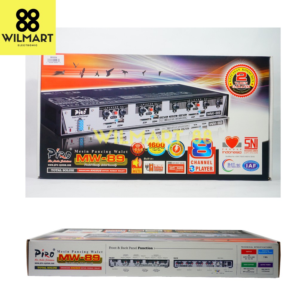 Ampli Walet Piro MW 89 | Amplifier Walet Piro mw - 89 | SNI | MP3 | Anti Petir / Internal Memory