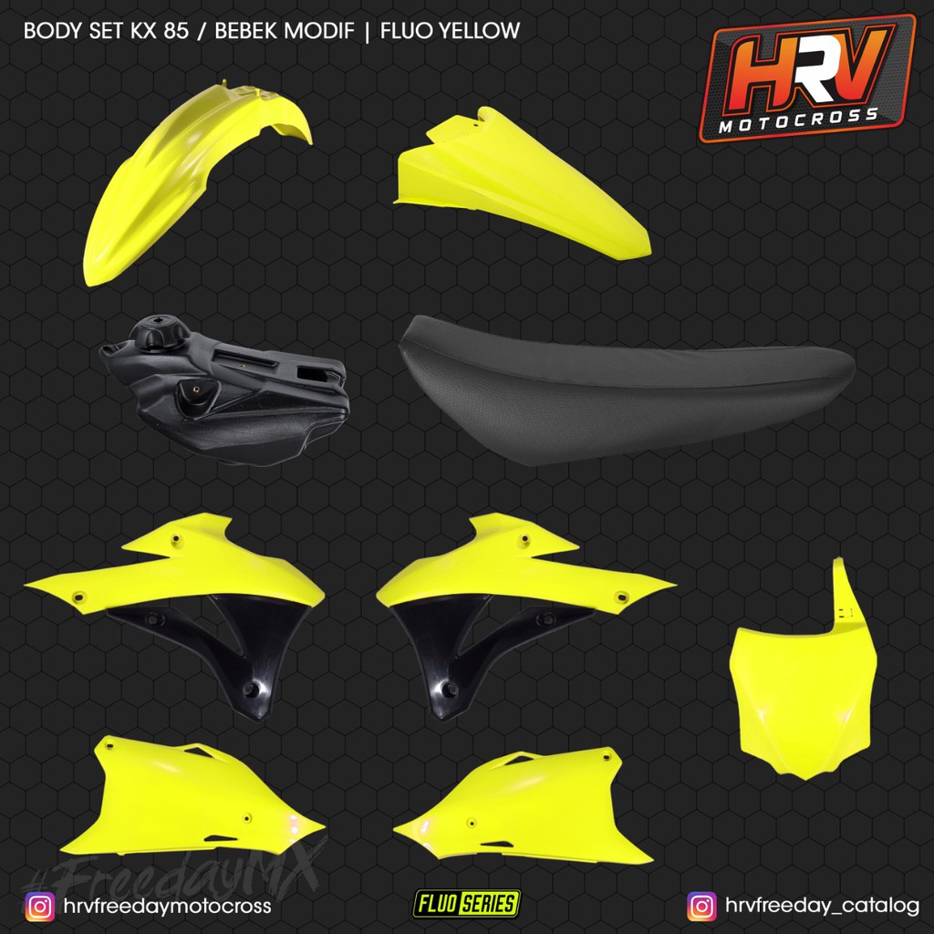 Body set KX 85 Bebek Modif HRV Fluo