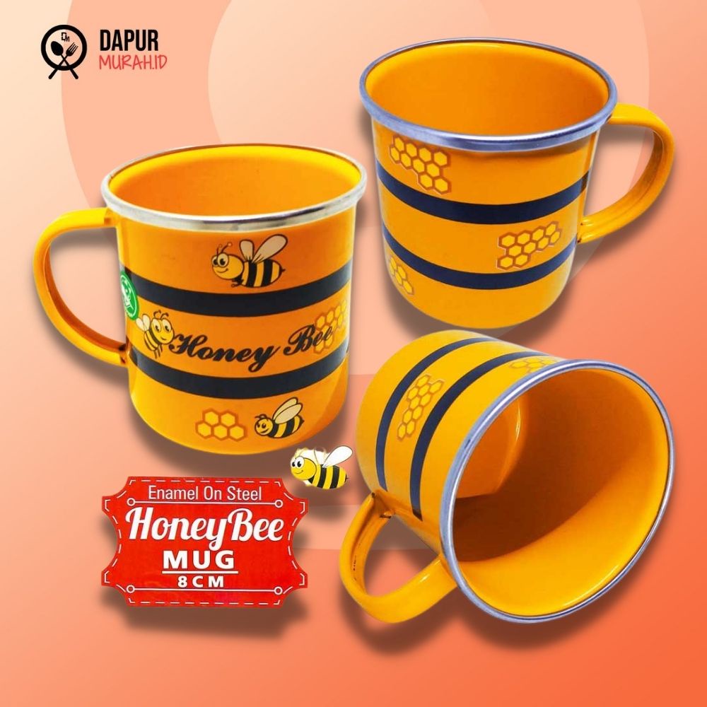 Mug Enamel 8 Cm Maspion honey bee