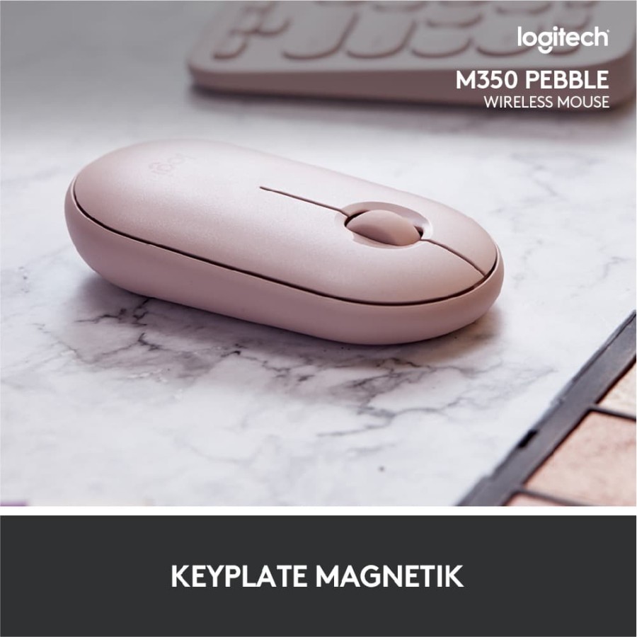 Logitech Pebble Wireless Bluetooth Mouse M350 - Peach