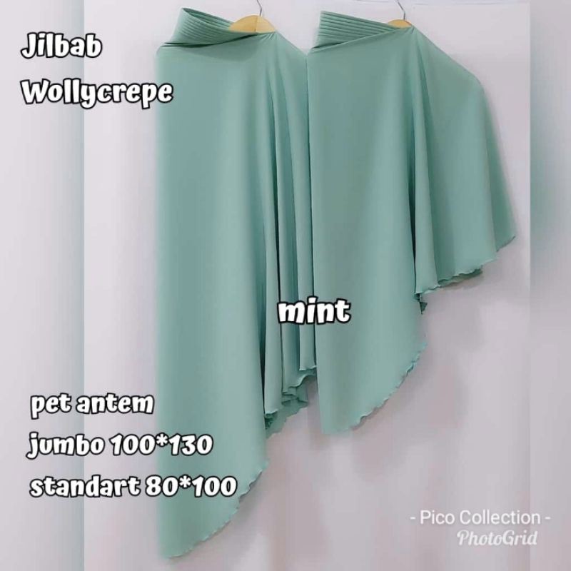 set syari gamis wolfis emboss khimar cadar wollycrepe