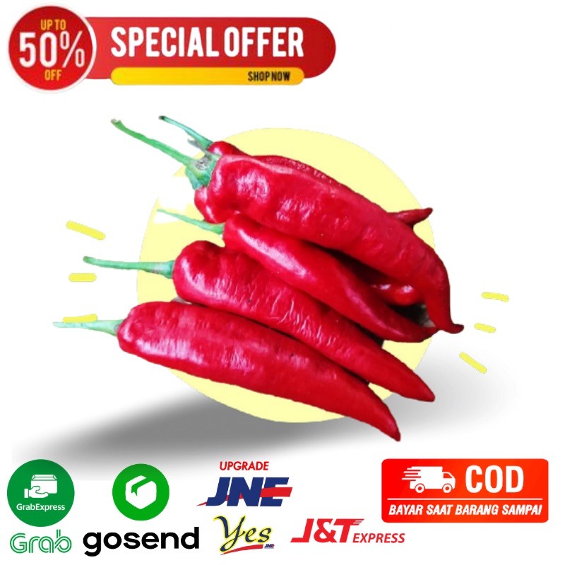 

Cabe tanjung merah / cabai merah besar fresh sayuran segar Bandung