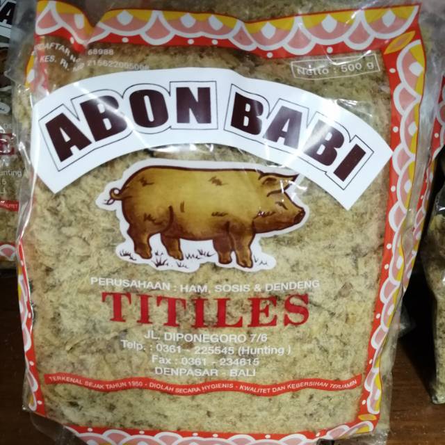 

Abon babi Titiles Bali 500gr