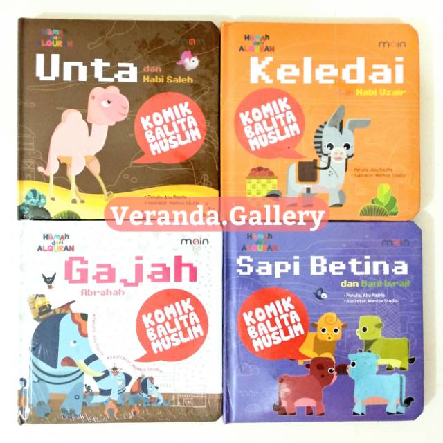 005 Komik Balita Muslim Paus Sapi Betina Unta Keledai Gajah Boardbook Seri Hewan Hikmah dari Alquran