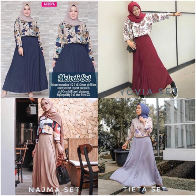 SETELAN MONALISA ROK PLISKET KEMEJA MONALISA MURAH ROK SETELAN MONALISA ROK PLISKET KEMEJA MONALISA MURAH ROK
