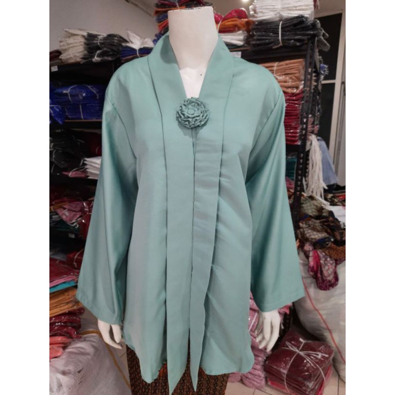 (P110/120) Kebaya Floy JUMBO - SUPER JUMBO lengan PANJANG hijab KeroncongBusana-Mint