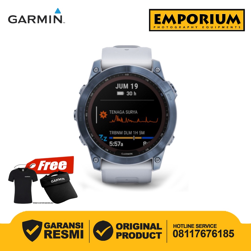 Garmin Fenix 7X Sapphire Solar - Mineral Blue Titanium