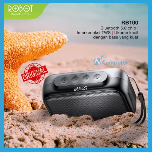 ROBOT Speaker Bluetooth 5.0 Mini Portable Support Micro SD &amp; USB RB100