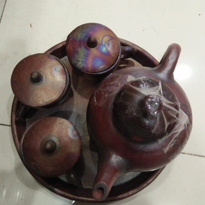 Minum-Peralatan-Paket- Teko Teh Poci Tanah Liat -Paket-Peralatan-Minum.