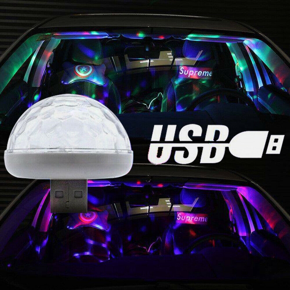 L-17 Disco Party USB Colorful Neon Lights Car Decor