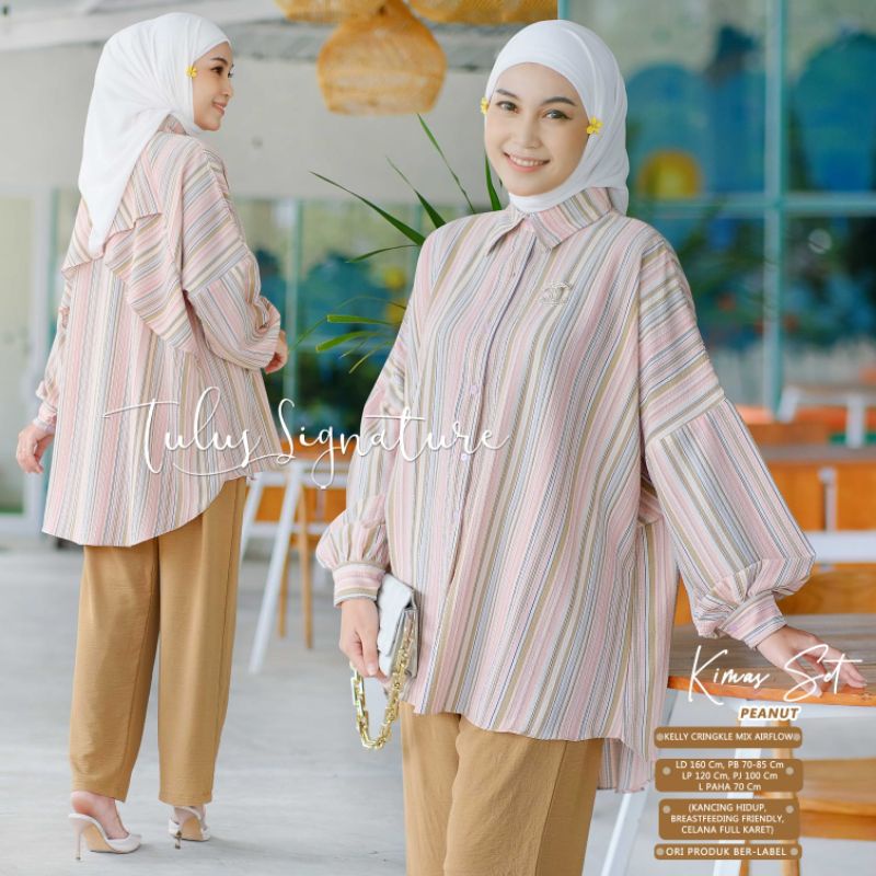 KIMAS SET BY TULUS SIGNATURE / ONE SET WANITA MUSLIMAH / Setelan salur cewek premium