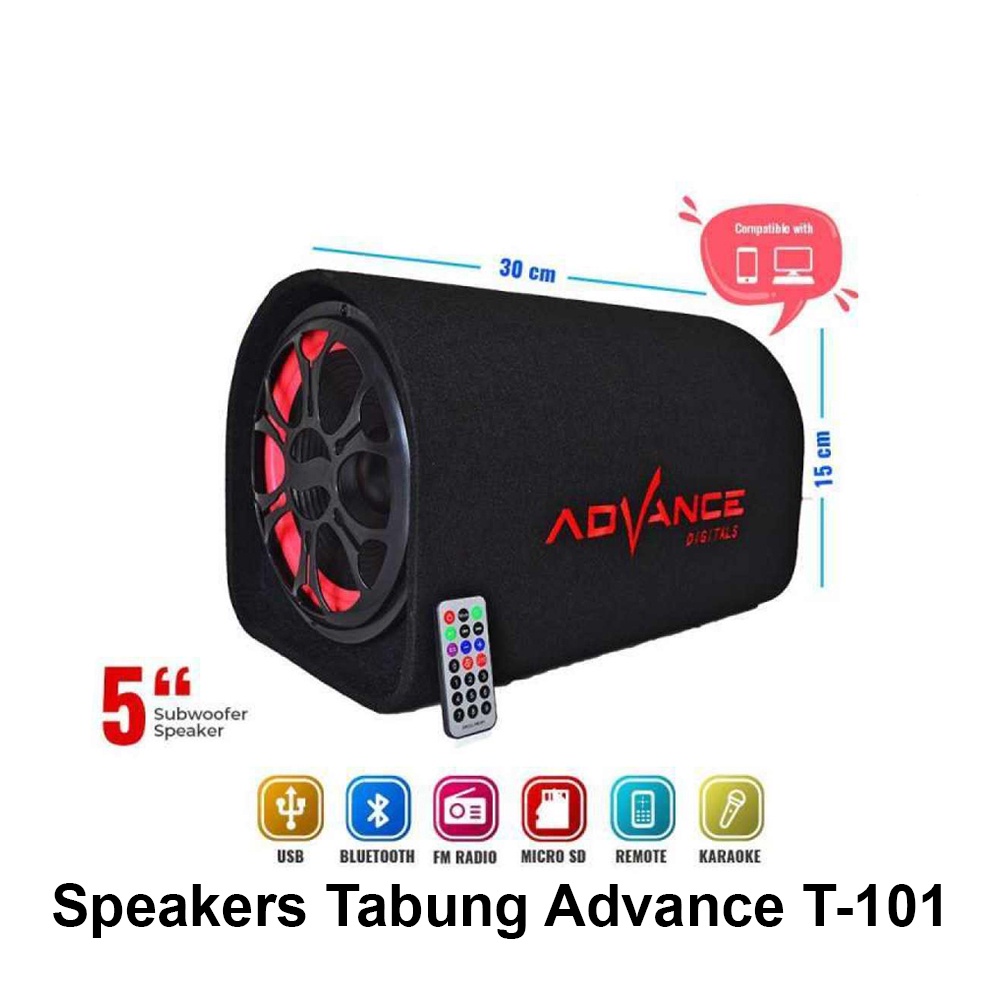 Speaker Aktif Advance T-101BT Ukuran 5 inch Bluetooth / Karaoke / Salon Aktif / Speker Aktif / Speak