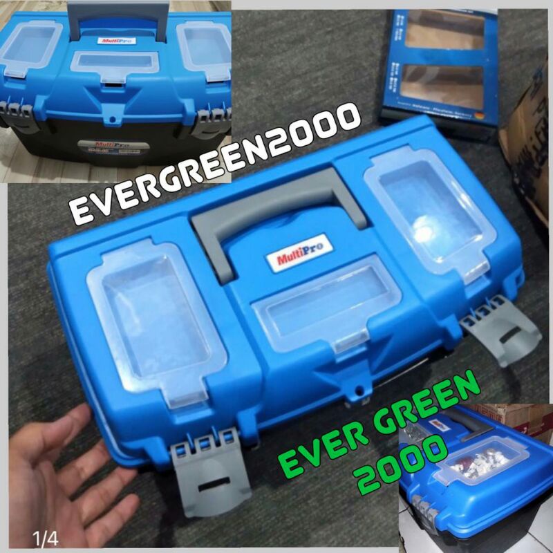 MULTIPRO Tool Box 18" in model 2 susun (S-30-18) Toolbox Besar bahan Plastik - Kotak Perkakas Serbag