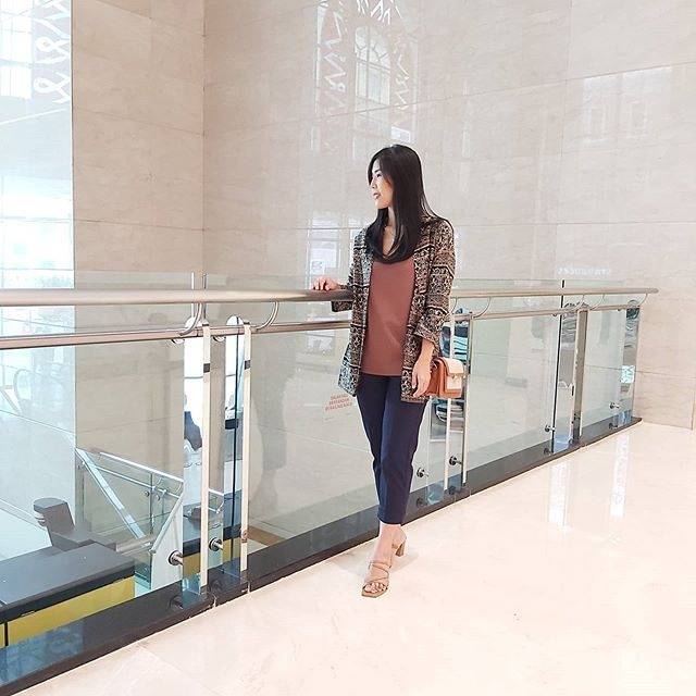 Abstract Motif Outer / Outer abstract/ Outer wanita / Outer kantor wanita