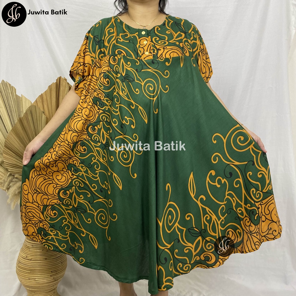 Juwita Batik - Daster Payung Jumbo LD 130 XXXLKlok Motif Batik Tato Jodha