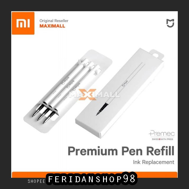 

BT910 XIAOMI MI PEN BEST INK REPLACEMENT - TINTA ISI REFILL ORIGINAL 3 PCS - BLACK BY FERIDANSHOP98