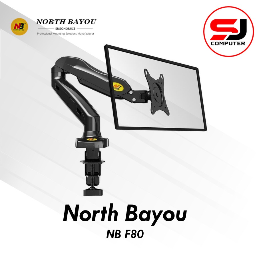 Bracket TV Monitor LED LCD North Bayou NB F80 NBF80 17-30&quot; Tilt Swivel