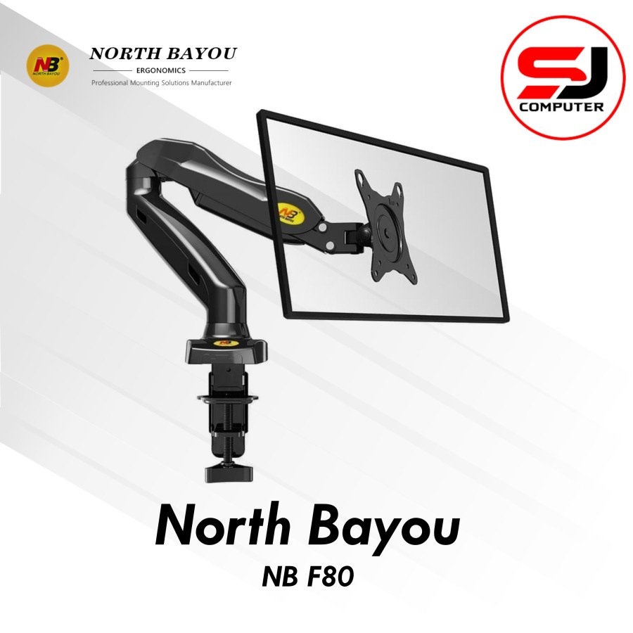 Bracket TV Monitor LED LCD North Bayou NB F80 NBF80 17-30&quot; Tilt Swivel