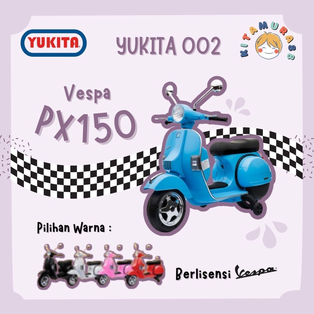 Mainan Maenan Anak - Motor Aki VESPA PX150 - YUKITA 002