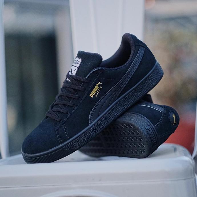Sepatu Pria Puma Suede Original Full Hitam Putritujuh