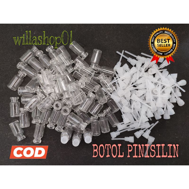 BOTOL TESTER PINISILIN PLUS TUTUP