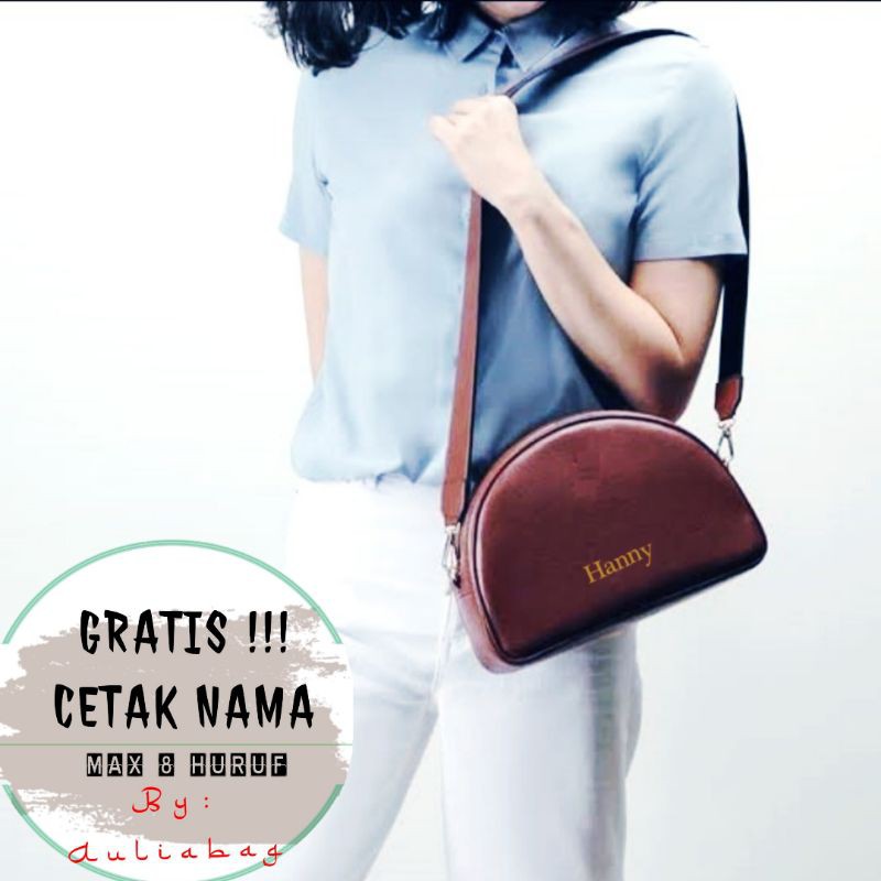 TAS SELEMPANG WANITA BOBA BAG FREE INISIAL NAMA