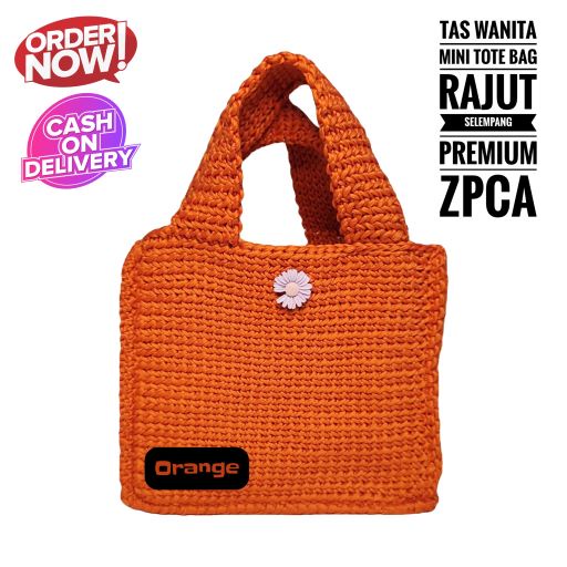 Mini ToteBag Rajut Wanita Tas Hangout Trend Kekinian