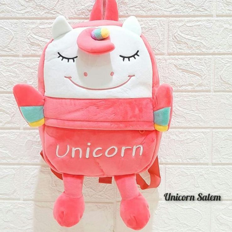 Tas Unicorn Ransel Anak Perempuan Sekolah Paud Tk Karakter Boneka Unicorn Import M L